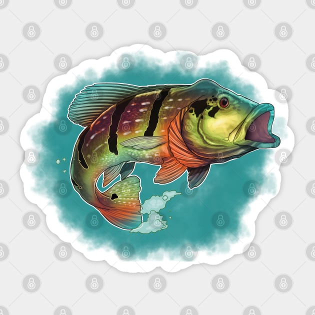 Tucunare (Peacock Bass) Sticker by SpacoMakaco